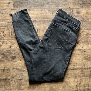 Abercrombie Curve Love Distressed High Rise Skinny Jeans